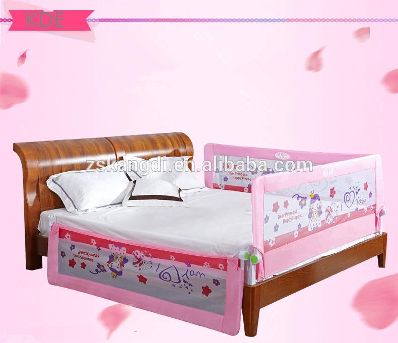 KDE Pink Girls Safety Bed Guard - Security Side Support Folding