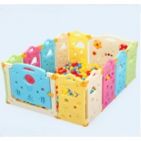 12panel sea pattern indoor modern new design children play baby playpen plastic with gate